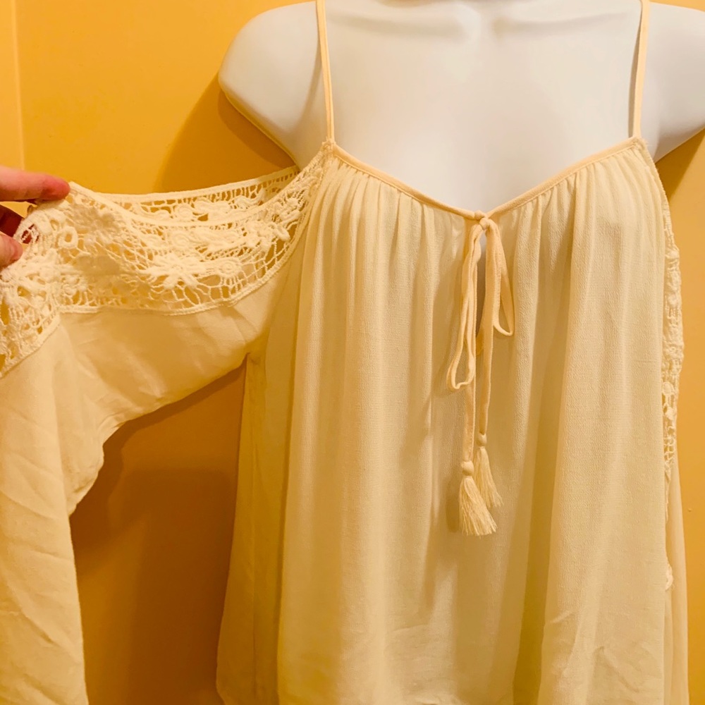 Forever 21 Boho Cold Shoulder Top